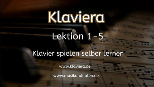 Klaviera Noten Youtube Kurs 1 - 5