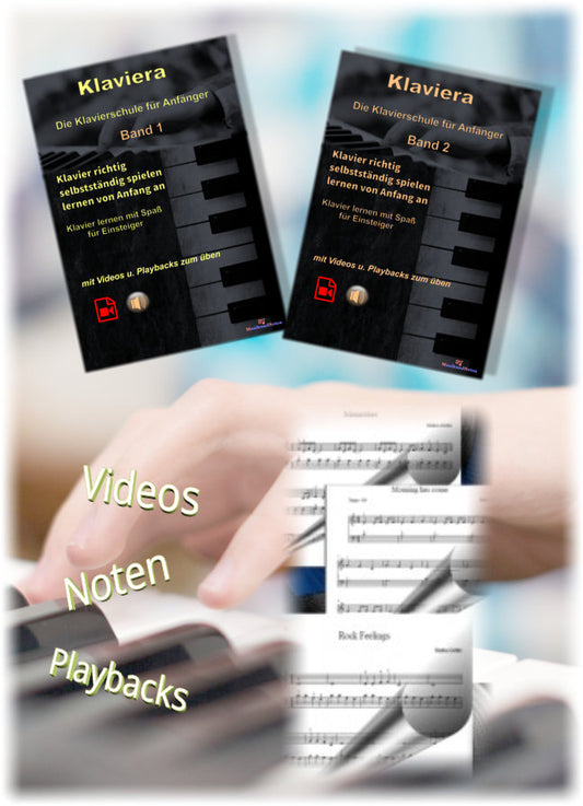 Klaviera - Komplett Kurs (incl. PianoPlay - Youtube Kurs 1 - 21)